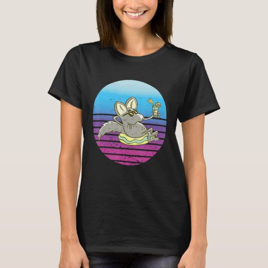 Chinchilla Chinchillas Relax Retro Vacation Pet T-shirt (Voorkant)