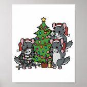 Chinchilla Christmas Tree Poster (Voorkant)