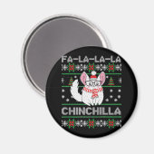 Chinchilla Christmas Ugly Gift For Chinchilla Love Magneet (Voorkant / Achterkant)