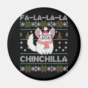 Chinchilla Christmas Ugly Gift For Chinchilla Love Magneet