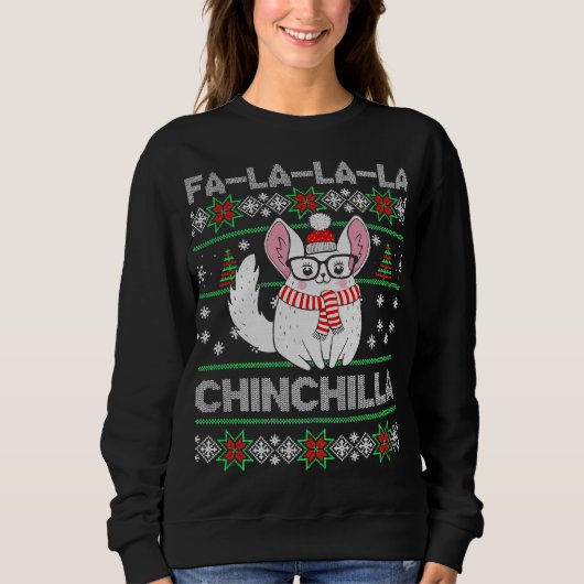 Chinchilla Christmas Ugly Gift For Chinchilla Love Trui (Voorkant)