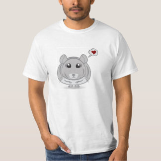 Chinchilla dacht aan T-shirt met bubbelliefde