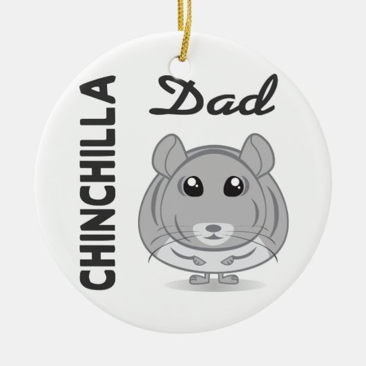 Chinchilla Dad Ornament (Voorkant)
