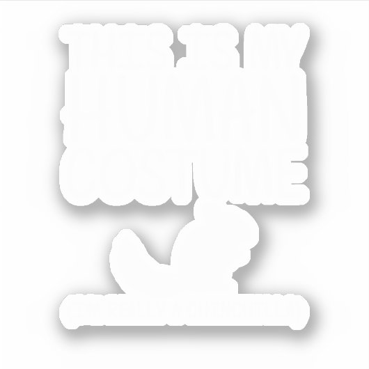 Chinchilla Easy Halloween Human Costume Rodent Pe Sticker (Voorkant)