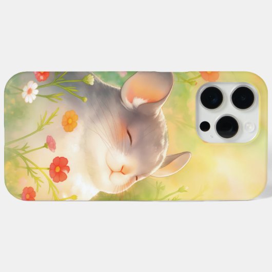 Chinchilla Floral Oasis Case-Mate iPhone Case (Achterkant (horizontaal))