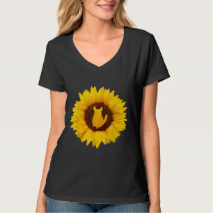 Chinchilla for Women Mannen Rodent Animal Sunflowe T-shirt