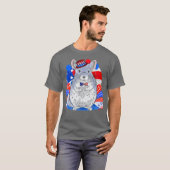Chinchilla Funny Merica 4 juli Amerikaans T-shirt (Voorkant volledig)