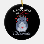 Chinchilla Gift Funny Cute Pet Animal Lover Owner Keramisch Ornament (Voorkant)