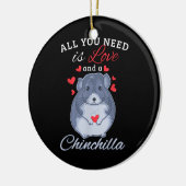 Chinchilla Gift Funny Cute Pet Animal Lover Owner Keramisch Ornament (Links)