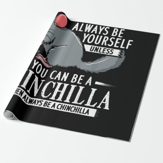 Chinchilla Gift Funny Cute Pet Cadeaupapier (Uitgerold)