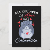 Chinchilla Gift Funny Cute Pet Dierenvriend Eigena Feestdagenkaart (Voorkant)