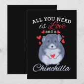 Chinchilla Gift Funny Cute Pet Dierenvriend Eigena Feestdagenkaart (Voorkant / Achterkant)