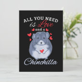 Chinchilla Gift Funny Cute Pet Dierenvriend Eigena Feestdagenkaart (Staand voorkant)
