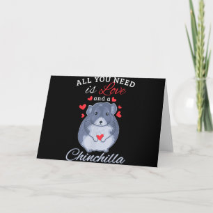 Chinchilla Gift Funny Cute Pet Dierenvriend Eigena Kaart