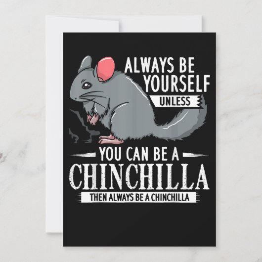Chinchilla Gift Funny Cute Pet Feestdagenkaart (Voorkant)