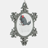 Chinchilla Gift Funny Cute Pet Tin Sneeuwvlok Ornament (Links)