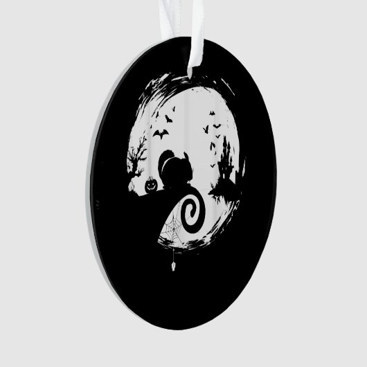 Chinchilla Halloween Costume Moon Silhouette Ornament (voorkant)