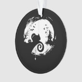 Chinchilla Halloween Costume Moon Silhouette Ornament (voorkant)