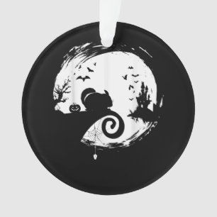 Chinchilla Halloween Costume Moon Silhouette Ornament