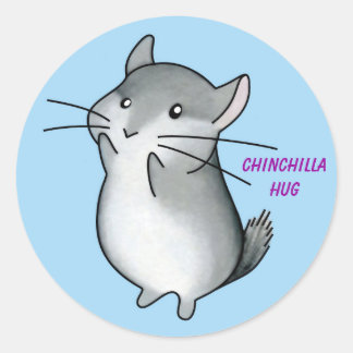 Chinchilla hug ronde sticker