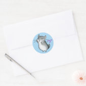 Chinchilla hug ronde sticker (Envelop)