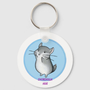 Chinchilla hug sleutelhanger