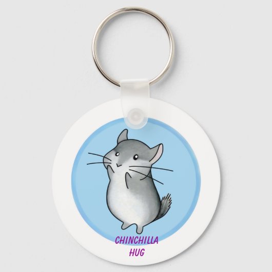 Chinchilla hug sleutelhanger (Voorkant)