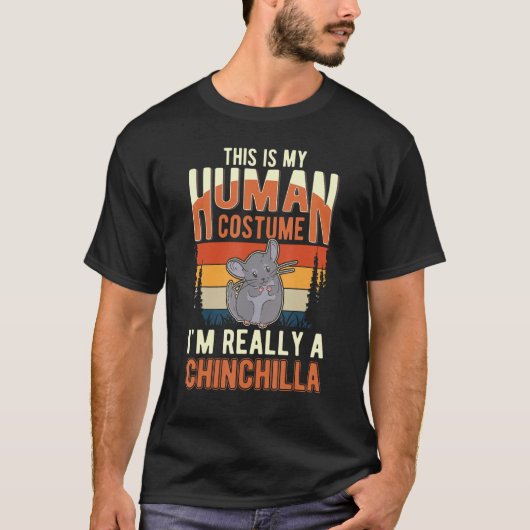 Chinchilla Human Costume Halloween Chinchilla T-shirt (Voorkant)