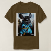 Chinchilla in een ninja kostuum 4 t-shirt (Design voorkant)