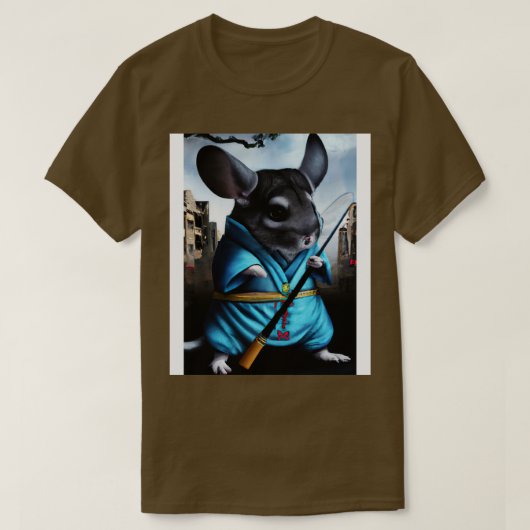 Chinchilla in een ninja kostuum 4 t-shirt (Design voorkant)