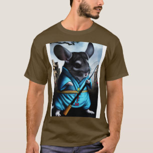 Chinchilla in een ninja kostuum 4 t-shirt