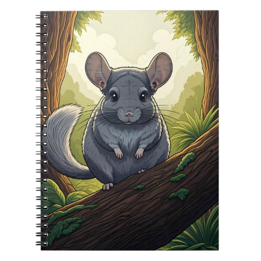 Chinchilla in het bos notitieboek (Voorkant)