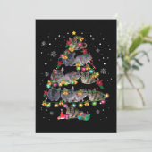 Chinchilla kerstboom Funny Rodents Lover Feestdagenkaart (Staand voorkant)