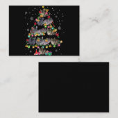 Chinchilla kerstboom Funny Rodents Lover Xmas Informatiekaartje (Voorkant / Achterkant)