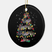 Chinchilla kerstboom Funny Rodents Lover Xmas Keramisch Ornament (Links)