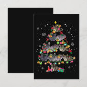 Chinchilla kerstboom Funny Rodents Lover Xmas RSVP Kaartje (Voorkant / Achterkant)