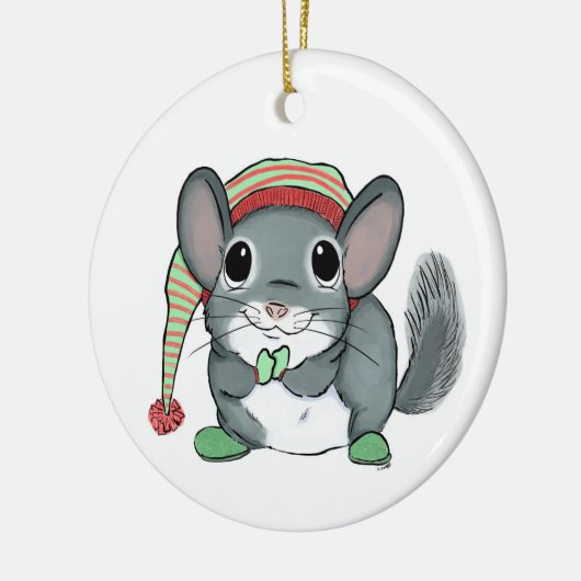 Chinchilla kerstboom Ornament (Links)