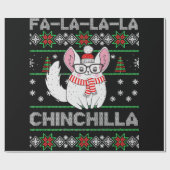 Chinchilla-kerstcadeau voor Chinchilla Love Cadeaupapier (Vlak)