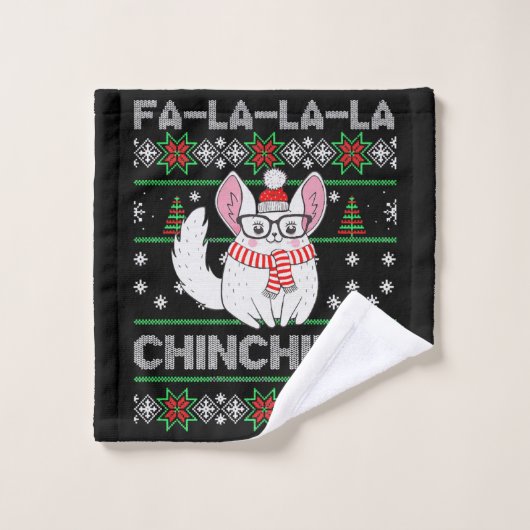 Chinchilla-kerstcadeau voor Chinchilla Love Washandje (Wasdoekje)