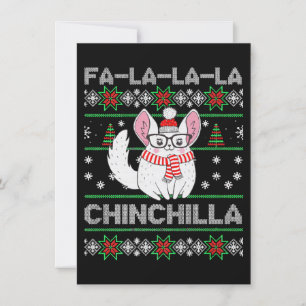 Chinchilla Kerstmis Horrend Geschenk Voor Chinchil Kaart
