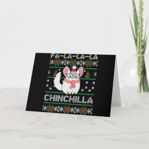 Chinchilla Kerstmis Hulpeloos Cadeau Voor Chinchil Kaart
