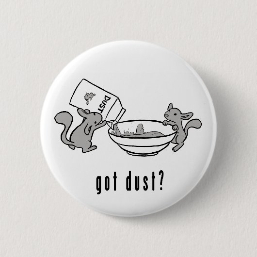 Chinchilla kreeg stofButton Ronde Button 5,7 Cm (Voorkant)