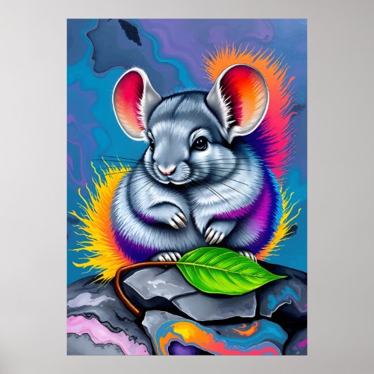 Chinchilla Kunst Poster (Voorkant)