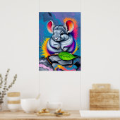 Chinchilla Kunst Poster (Keuken)