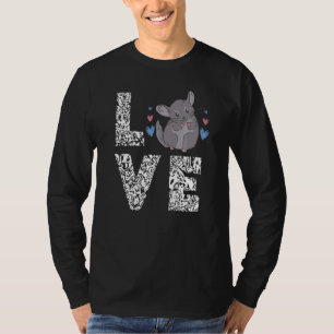Chinchilla Leopard Love Cute Pet Chinchilla Owner T-shirt