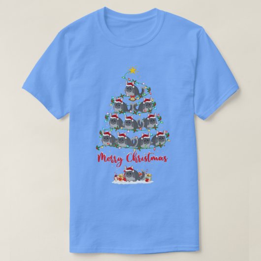 Chinchilla Lover Matching Santa Chinchilla Christm T-shirt (Design voorkant)