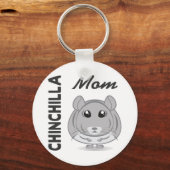 Chinchilla mama Sleutelhanger (Voorkant)