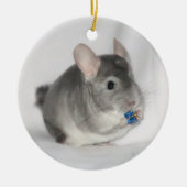 Chinchilla met cadeau keramisch ornament (Voorkant)