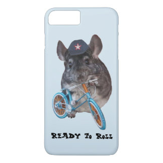 Chinchilla met fiets met pet iPhone 8/7 plus hoesje