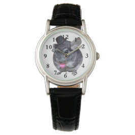Chinchilla met hoge hoed met theekopje horloge